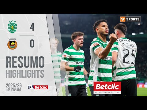 Resumo: Sporting 4-0 Rio Ave (Liga 25/26 #16)