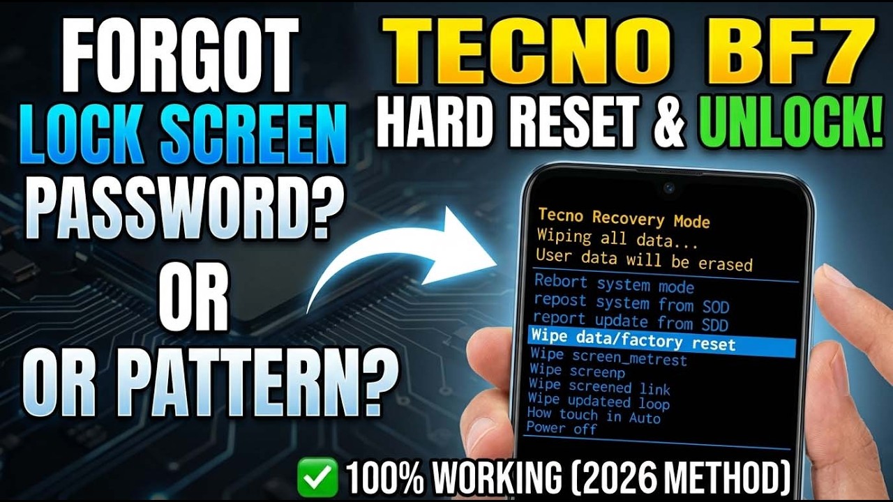 How to Hard Reset Tecno BF7 | Fix Frozen Screen and Forget Password