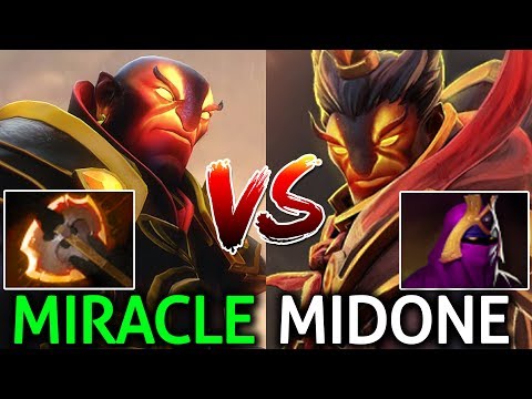 Battle Ember Spirit Physical VS Magical - Miracle VS MidOne Dota 2