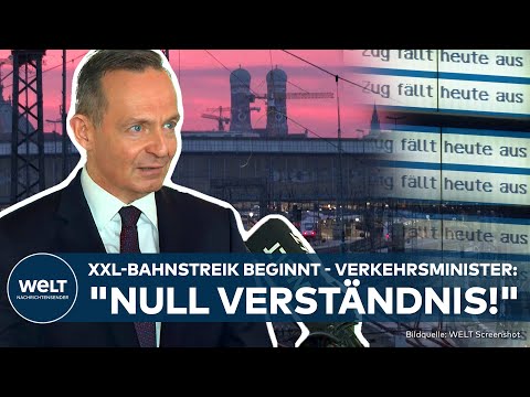 XXL-BAHNSTREIK BEGINNT: Volker Wissing "Null Verständnis!" Sechs Tage Schienen-Chaos in Deutschland