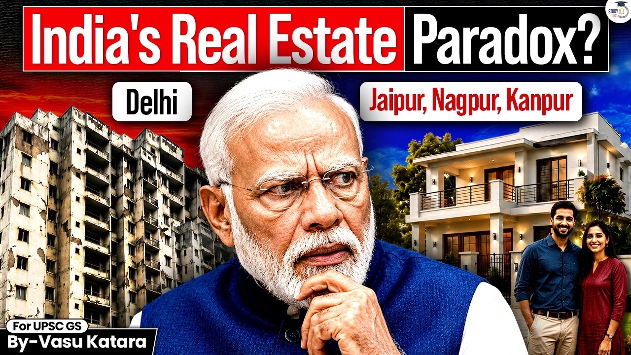 India's Real Estate Paradox Explained | Why Are Small Cities Growing Faster Than Metros? | StudyIQ