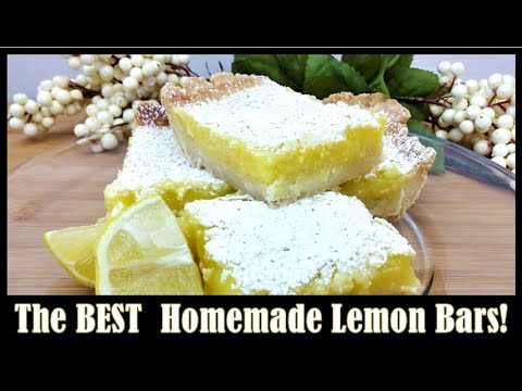 The BEST Homemade Lemon 🍋 Bars Recipe!