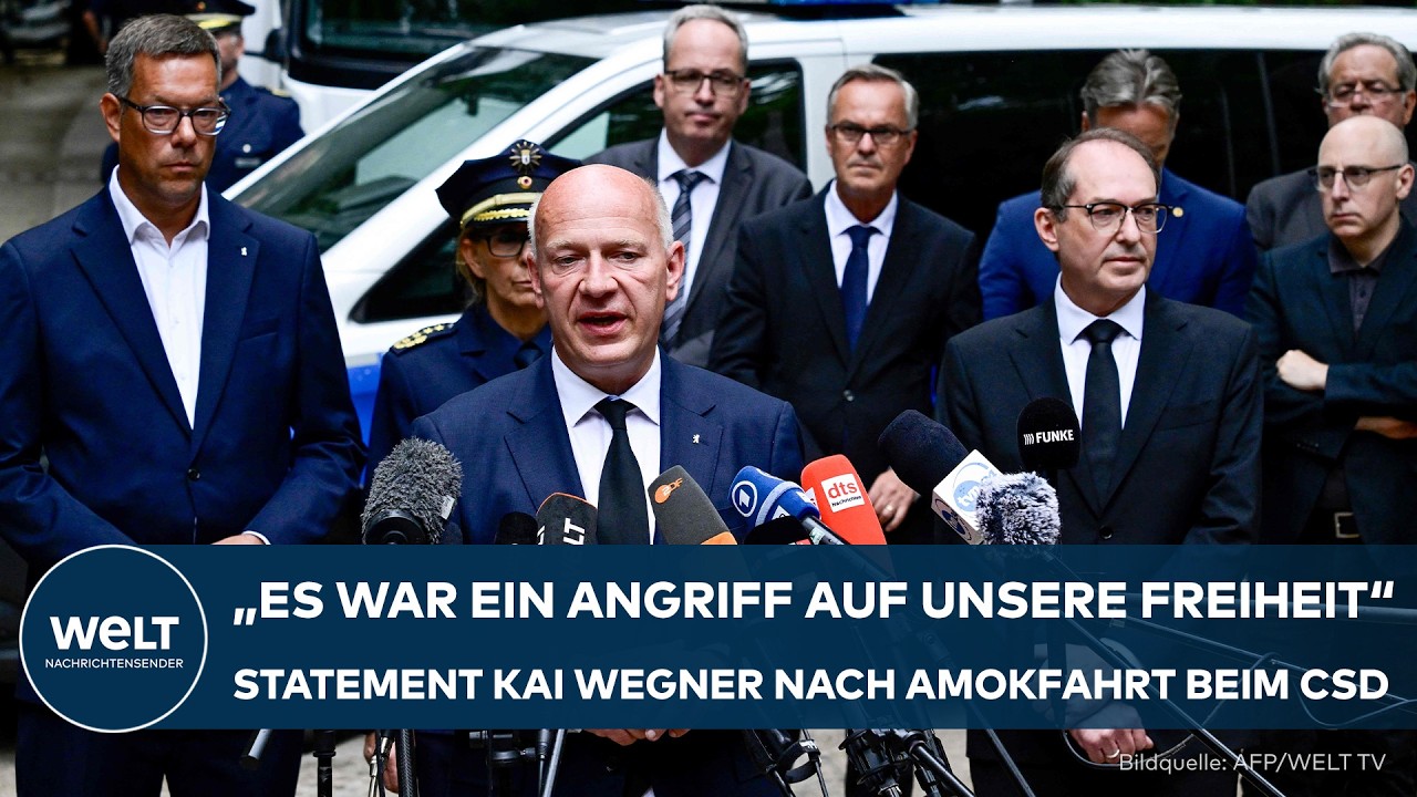 BERLIN: Kai Wegner nach Amokfahrt beim CSD – Angriff auf Freiheit und liberale Demokratie
