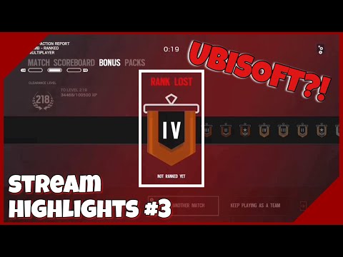 No Enemy Team and Deranked to Copper 4?!?! - Stream Highlights #3 - Rainbow Six Siege