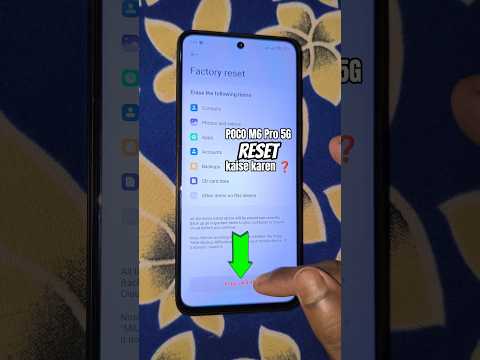 POCO M6 Pro 5G Factory Reset Setting #factoryreset #pocom6pro5g