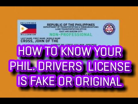 PANO MALALAMAN ANG DRIVERS LICENSE MO KUNG FAKE O ORIG, USING CP FLASH LIGHT