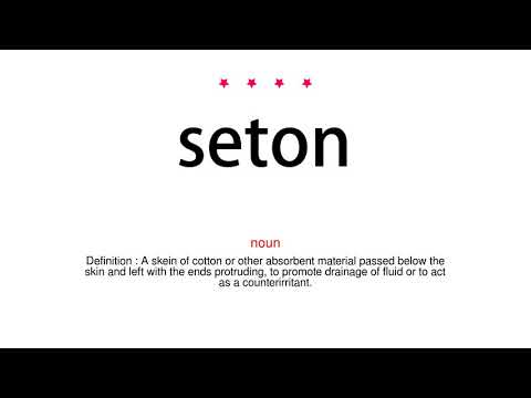 How to pronounce seton - Vocab Today