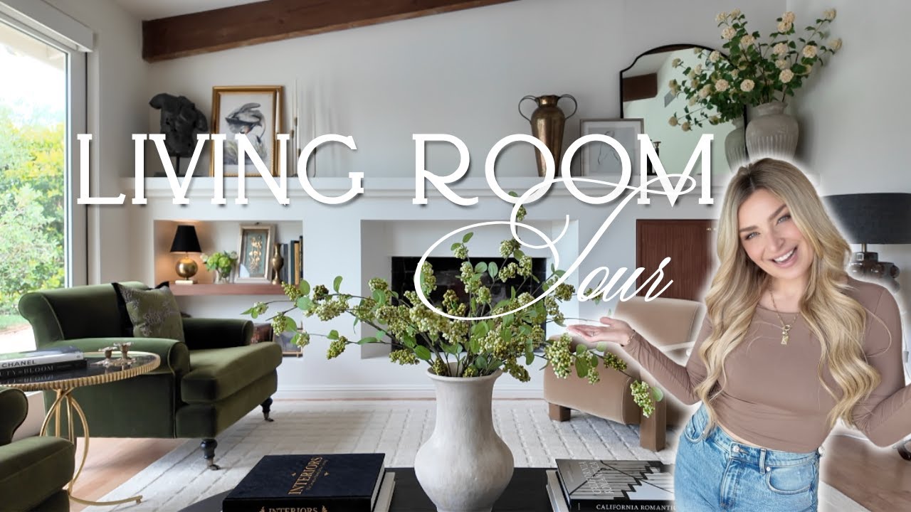 LIVING ROOM TOUR | Modern vintage style with LOTS of Amazon home finds!