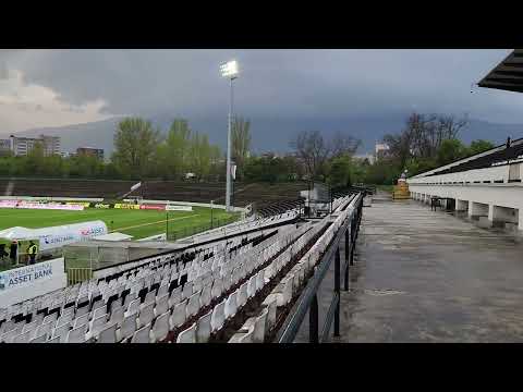 The Aleksandar Shalamanov Stadium before Slavia Sofia v Botev Plovdiv.