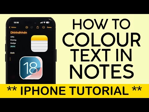 How to Colour Text on Notes App in iOS 18 2024