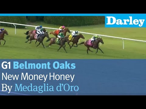 New Money Honey by Medaglia d'Oro wins the G1 Belmont Oaks Invitational Stakes