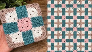 Crochet Blanket Granny Square Pattern 🤩Quick &Simple 