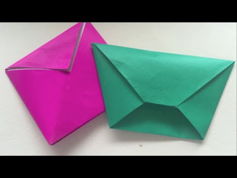 (ORIGAMI) How to make a Square & Trapezoid Envelope