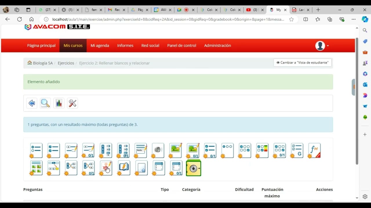 3.2.2 Crear ejercicio rellenar blancos