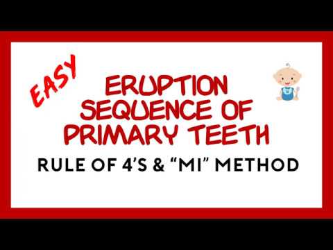 Tooth Eruption Sequence for Primary Teeth