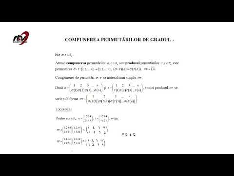 MATEMATICA -  CLASA  a XI a -  PERMUTARI