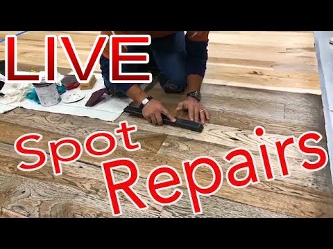 Spot Repairs LIVE on Wood Floors by Lenny Hall of NWFA with Scraper