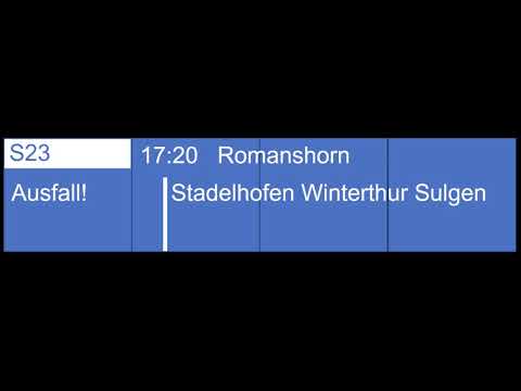 SBB Ansage ausfall S23 nach Romanshorn