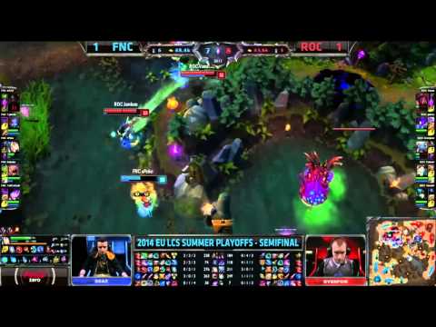 Fnatic vs Roccat Game 3 Highlights Semifinal S4 Worlds Playoffs Summer 2014   FNC vs ROC G3