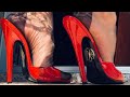Most Stylish Combination Of Stiletto High Heel Shoes With Nylon Stockings Style Viralvideo