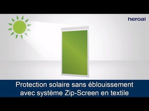 Protection solaire sans éblouissement avec système Zip-Screen en textile | heroal VS Z