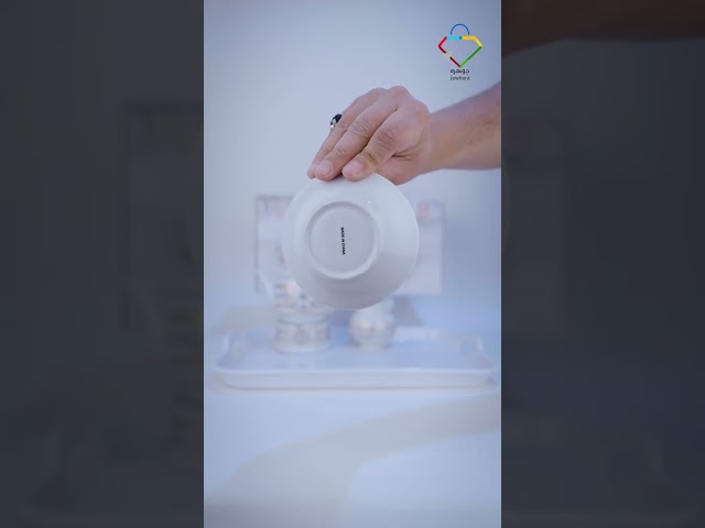 طقم بيالات شاي زجاج وفناجين قهوة سيراميك مع صحون ا...