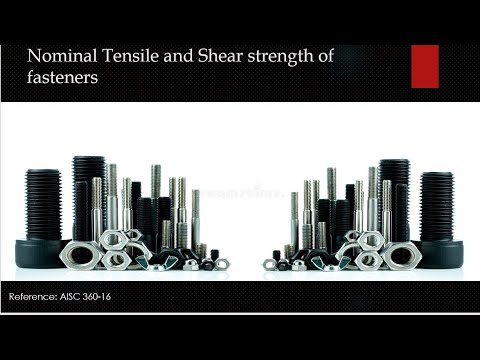 Tensile & shear strength of bolts | fasteners | bolt length factor | Civil Learning Library