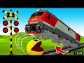踏切アニメ あぶない電車 Vs PACMAN Fumikin 3D Railroad Crossing Animation Fumikiri Fumikir