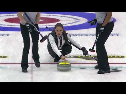 #ecc2015 Malfunctioning stone gives Sidorova(RUS) a hog line violation scare vs Skaslien(NOR)