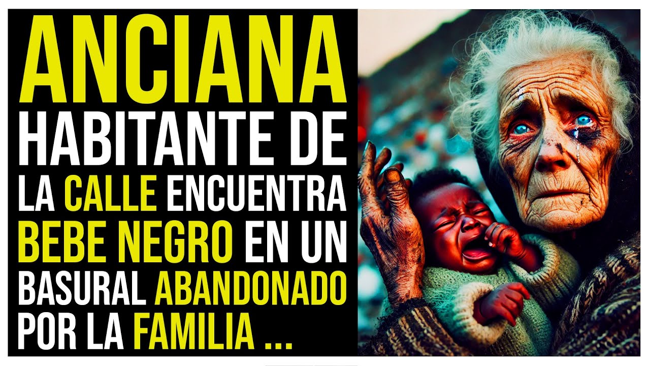 UNA ANCIANA HABITANTE DE LA CALLE ENCUENTRA BEBÉ NEGRO EN UN BASURAL ABANDONADO POR LA FAMILIA
