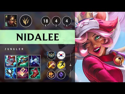 Nidalee Jungle vs Lillia: Quadra Kill, Legendary - KR Challenger Patch 14.18