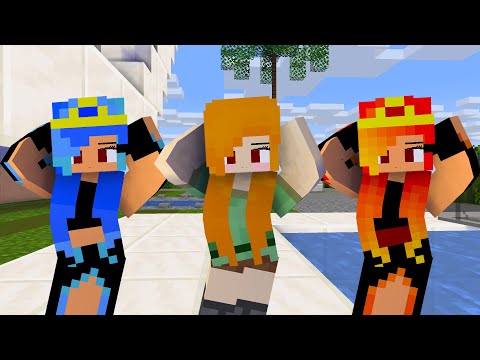 MONSTER SCHOOL : CHICKEN WING MEME ALEX, FIRE AND ICE PRINCESS - MINECRAFT ANIMATION