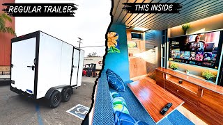 INSANE Stealth Tiny Home Inside Trailer EVER