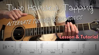 Two Handed Tapping in Alternate Tunings | Guitar Lesson & Tutorial | Exercise with TAB