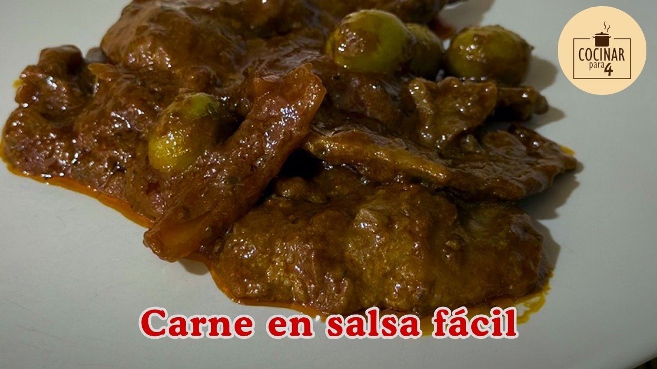 Ternera con tomillo y aceitunas: carne en salsa fácil