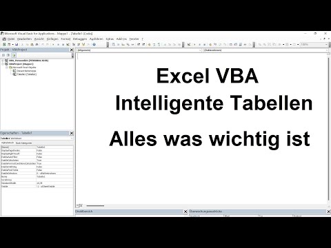 Excel VBA Lektion 31: Intelligente Tabelle – Alles was wichtig ist