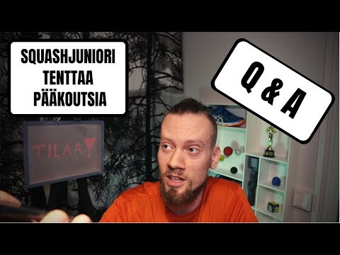 Q & A: Squashjuniori Aapo tenttaa Pääkoutsia | Kuinka paljon töitä teen viikossa?