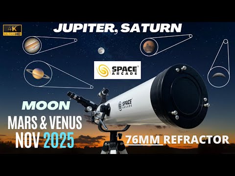 [SOLAR SYSTEM through My 76mm Telescope!] - Best ASTROPHOTOGRAPHY with SPACE LAUNCHER 76mm TELESCOPE