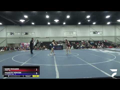 106 Lbs Round 3 (8 Team) - Sadie Rhoades, Utah Vs Madison Heinzer, California Red 2c3d