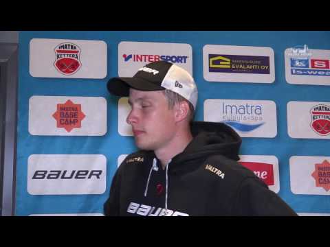 Valtteri Hotakainen Pelicans ottelun jälkeen