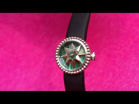 Dior's Rose des Vents watch with a malachite dial