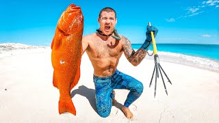Catch And Cook With Hand Spear On Remote Island (VS THE BOYS)