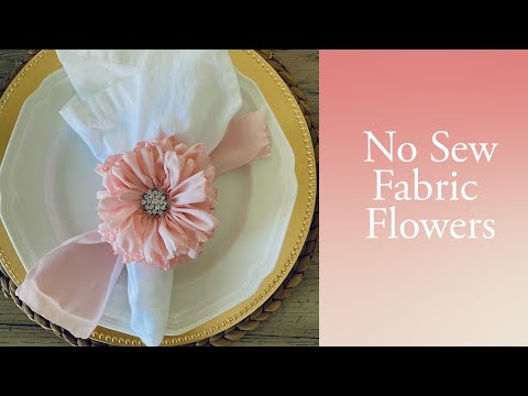 No Sew Fabric Flowers | Easy Fabric Flowers