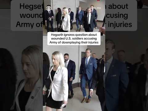 Hegseth ignores CBS News’ question on soldiers wounded in the Iran war #shorts