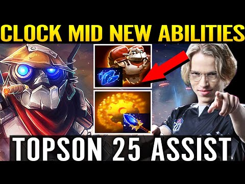 TOPSON Trying MID Clockwerk New Ability - JETPACK + OVERCLOCKING IMBA 25 Assist 7.29 Dota 2 Guide