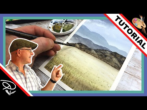 How to Paint MOUNTAINS using Watercolor (EASY & QUICK)