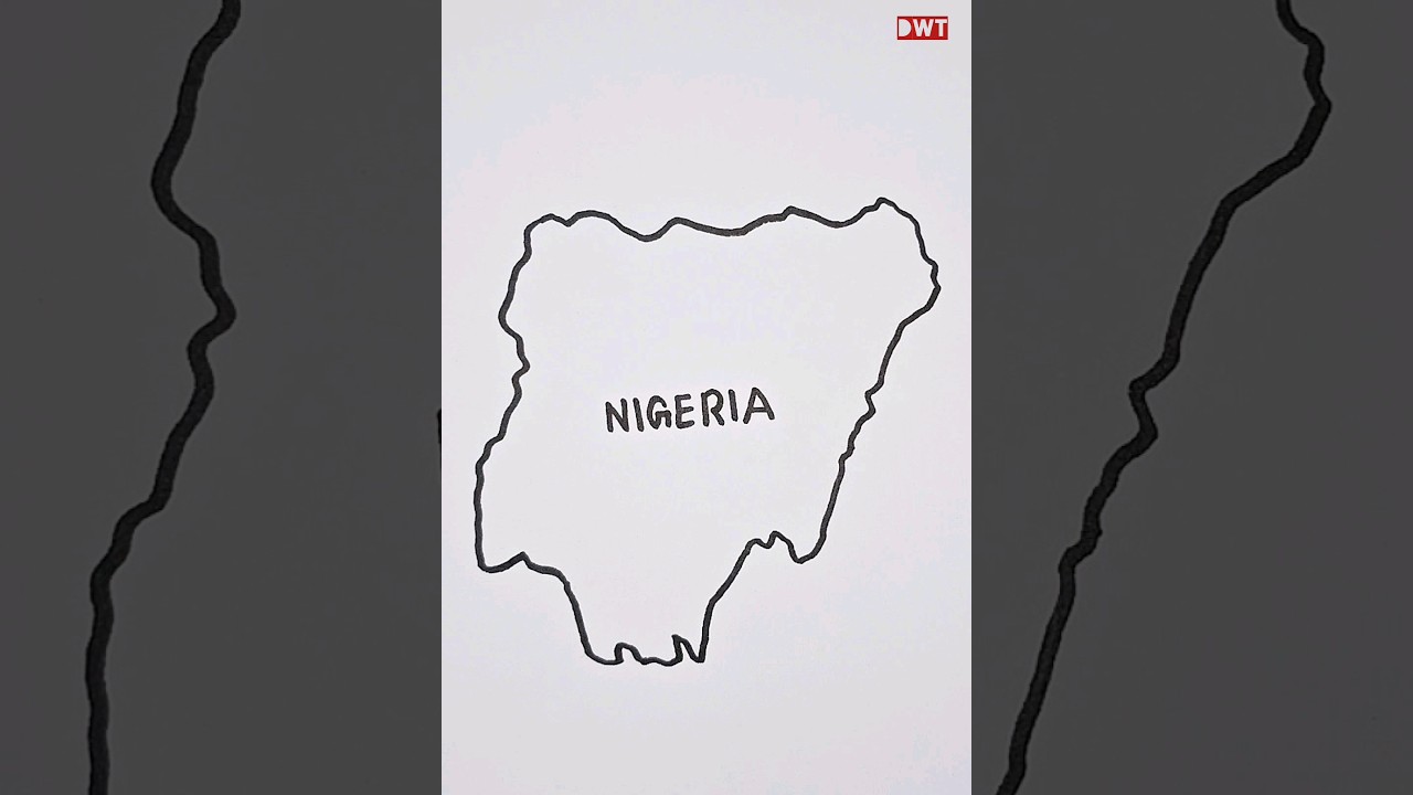 Nigeria 🇳🇬 Map Drawing #howtodraw #map #nigeria#africa