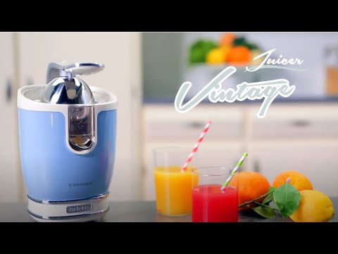 Ariete Vintage citrusinių vaisių sulčiaspaudė mėlyna video