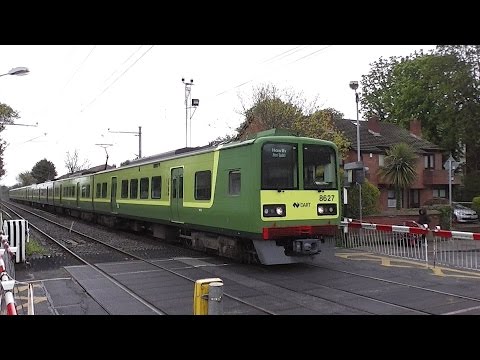 Level Crossing - Sandymount, Dublin - IE 8520 Class Dart Train