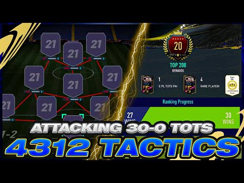 TOTS 30-0 ATTACKING 4312 CUSTOM TACTICS + INSTRUCTIONS!